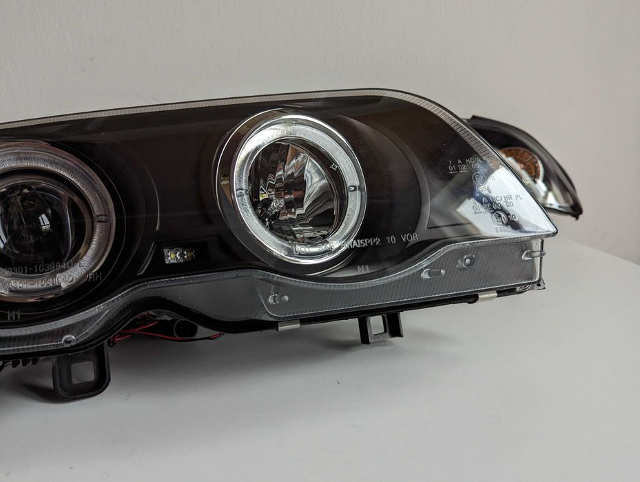 Фарове БМВ Е46 ЛЕД Черни Тунинг Angle eyes LED BMW E46 Седан 98-01'
