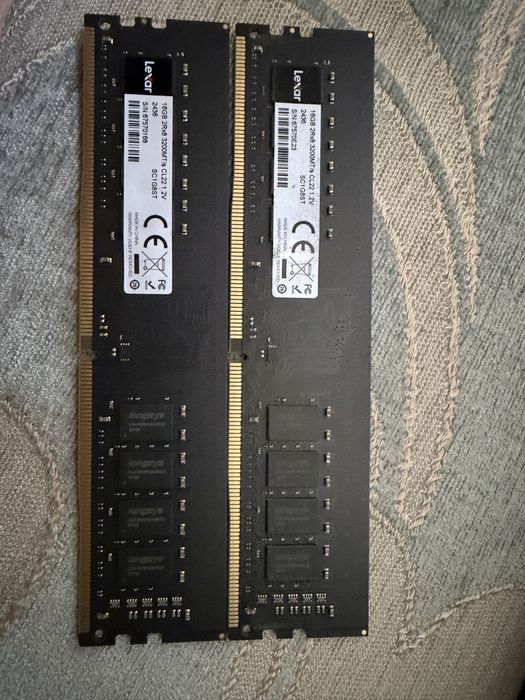 DDR4 3200 Lexar 16gb x2  new