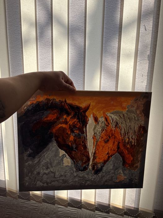 Картина коне Рисувана