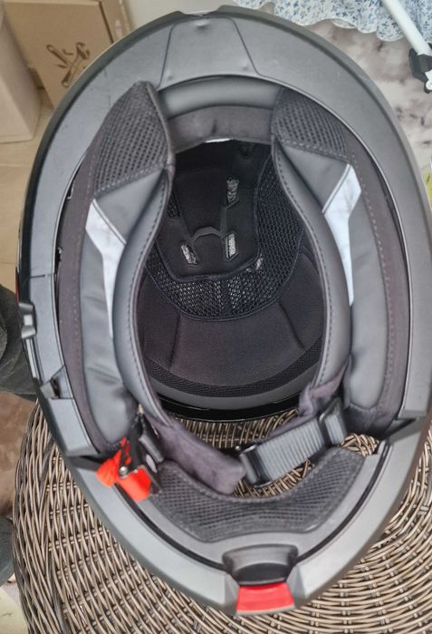 Мото каска Shark Oxo Modular Helmet Rydger - Gloss Black Silver Red – Размер L (59-60 см)