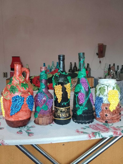 Ръчно декорирани бутилки-шишета