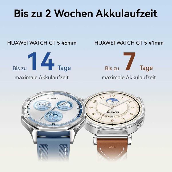 Нов Водоустойчив Смарт Часовник Huawei - Watch GT5, 1.43'', 46 mm, Black, 2 години Гаранция