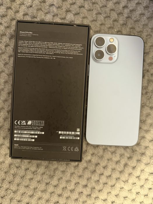 iPhone 13 pro max Sierra Blue 128 gb cutie impecabil