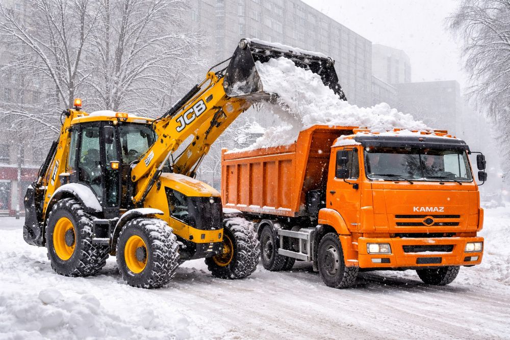 Услуги трактора, чистка вывоз снега, JCB, погрузчик, экскаватор