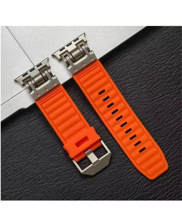 Curea Soft Titan Compatibila Ceas Apple Watch Husa Folie Silicon