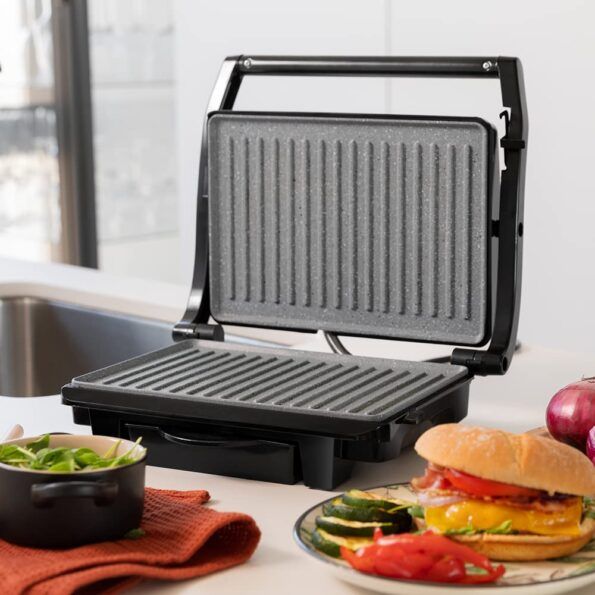 Cecotec Rock'nGrill Dark 1000 Електрически грил – 1000 W, каменно покр