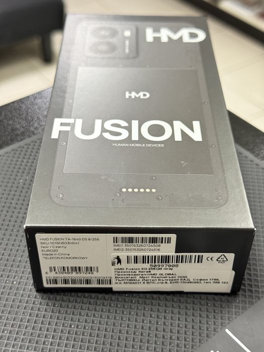 HMD Fusion 5G,Noir/Czarny,256GB/8GB RAM *ЧистоНов*3Г Гаранция*