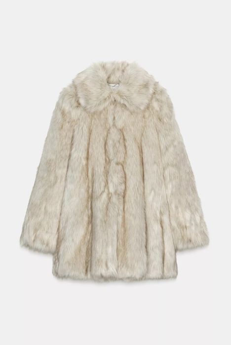 Палта от изкуствен косъм ZARA
