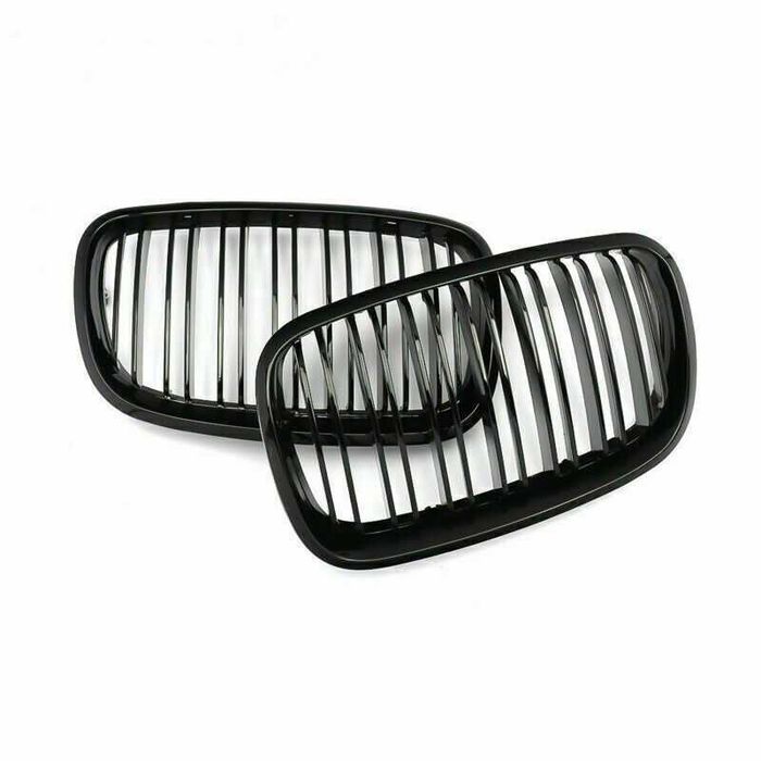 Grila Grile Nari Duble Negre Negru Lucios Radiator Bmw X5 E70 X6 E71