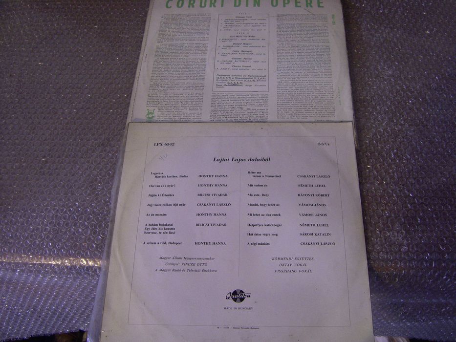 Discuri VINYL Selectie din Operete-Opere celebre/Slagare/ LOT 8buc.
