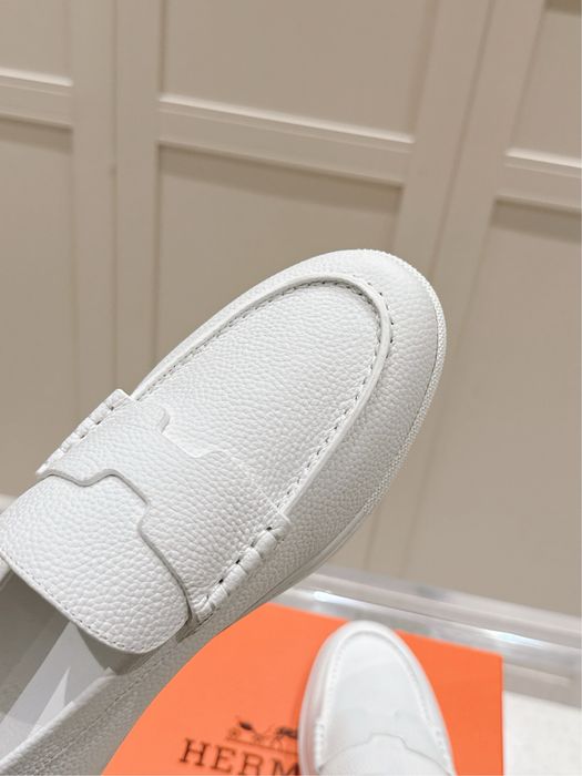 Mocasini Hermes White Originali  ! Premium Luxury -Piele naturala 100% -Colectia noua !