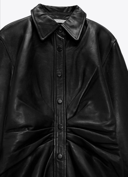 Rochie Zara Limited Edition din piele naturala 100 %. Măsura L