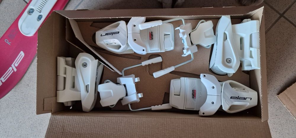 Skiuri copii Elan Lil Magic Jrs, cu legaturi Elan EL 4.5, 70 cm