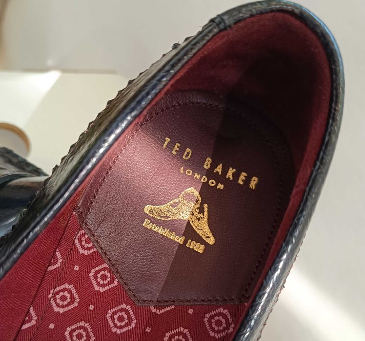 Pantofi loafer 41.5 42 penny Ted Baker London NOI piele lustruita lac