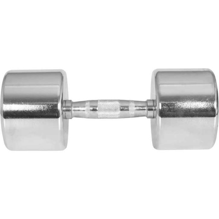 Set de 2 Gantere cromate cu greutate fixa 30 KG - 2 x 15 KG