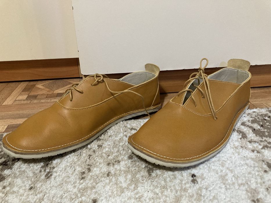 Кожени Боси обувки Zeazoo mery jane офис карамел