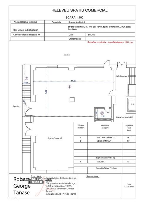 Spatiu Comercial 204 mp.c, str. Stefan cel Mare 40B,  BONUS 2 Parcari