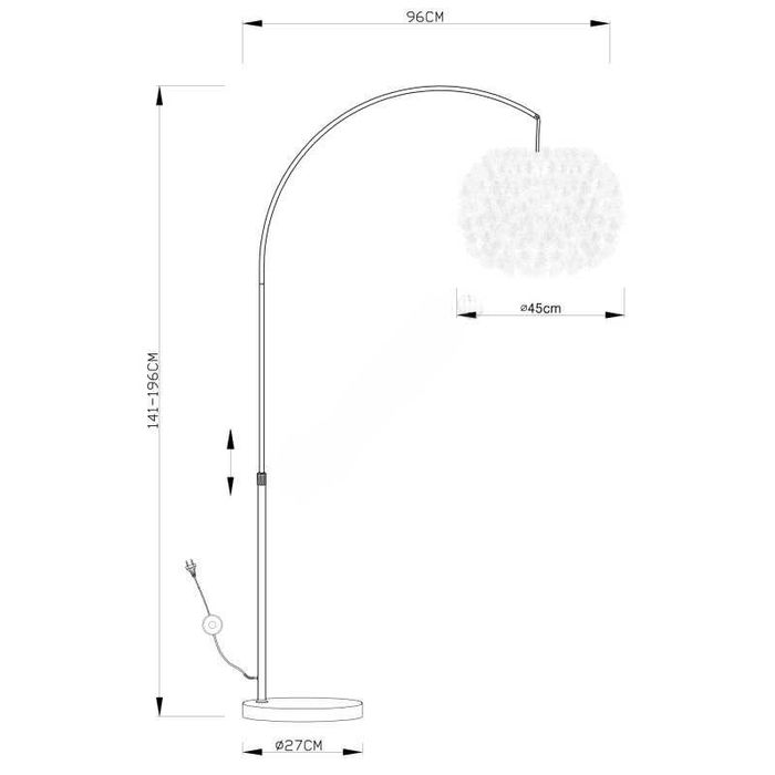 Lampadar Globo, Lampa MOBEXPERT cu Pene, Alba, Stare Noua, Nefolosita