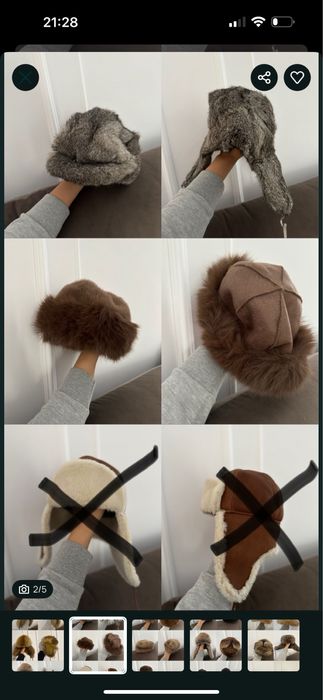 Caciuli din blana naturala