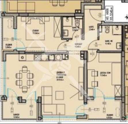 Тристаен апартамент в Мадика 819-24275