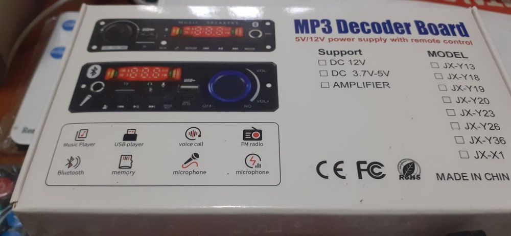 Amplificator 2x25w cu bluetooth,radio, usb, sd, telecomanda, 12v