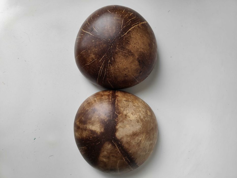 Кокосови ръчно рисувани купи за ключове,плодове,декорация