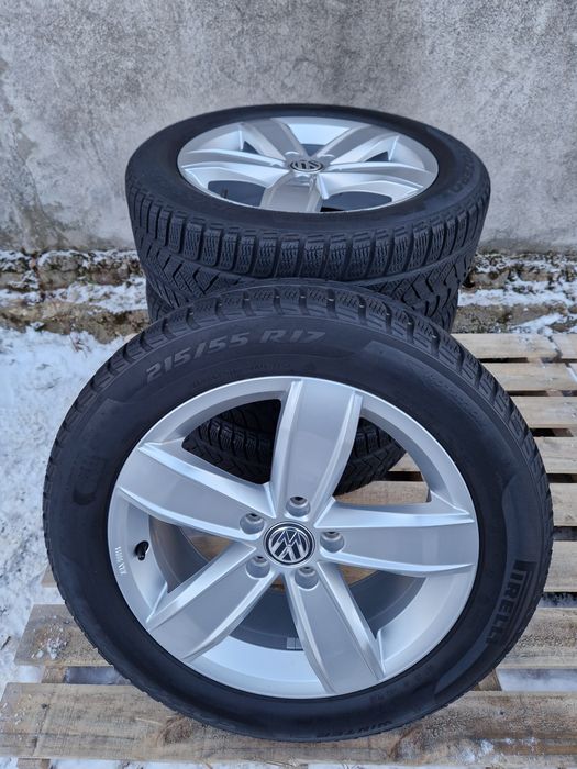 Jante 5x112 Vw T-roc Scirocco Passat B8 anvelope iarna 215 55 17