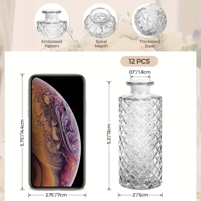 Vaze din sticla pentru flori 36 buc