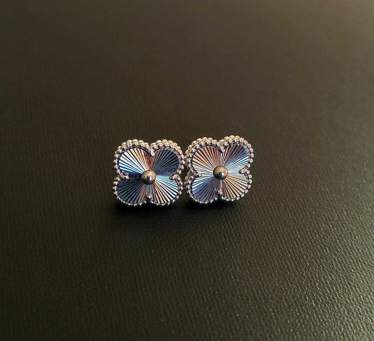 Сребърни дамски обеци Van Cleef & Arpels VCA Vintage Alhambra earrings