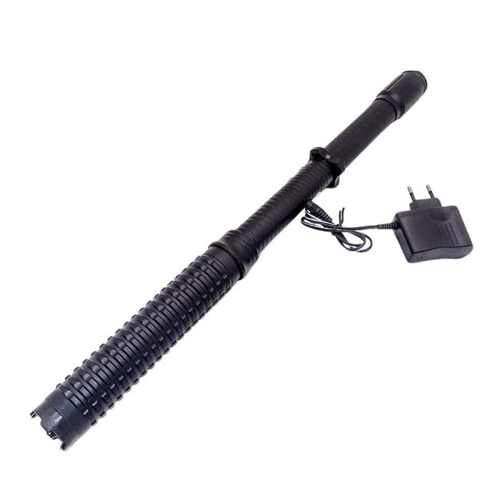 Baston electrosoc extensibil X10 Protector, 49 cm, metalic, negru