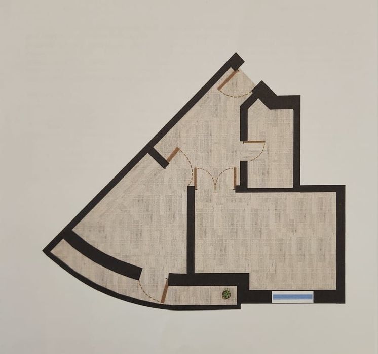 1-комнатная квартира 41 м² в ЖК OBI HAYOT — от собственника, 2 этаж