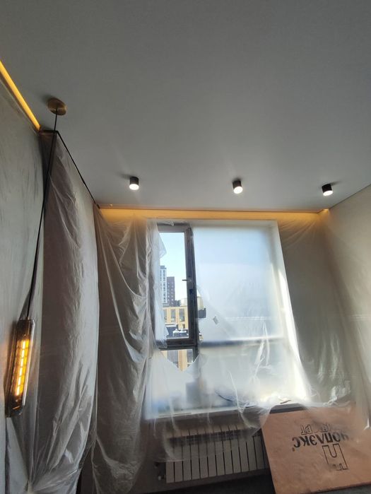 Натяжной потолок Софиты Световые линии Магнитные треки ремонт