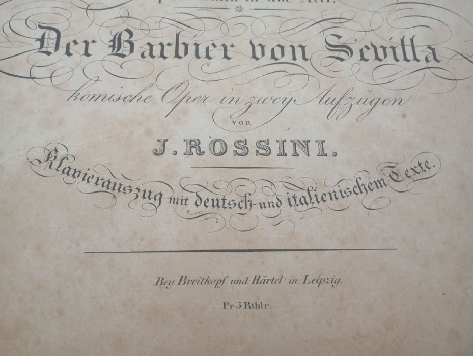 Carte veche partituri muzicale 1850