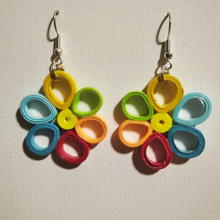 Обици - квилинг техника