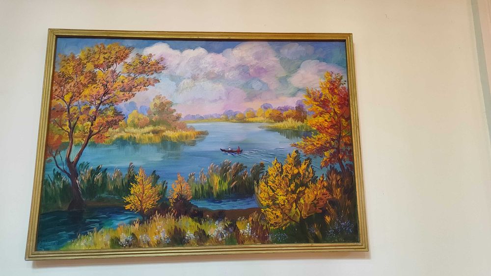 Картины природа холст, масло. Народный худ Серекеев Базарбай