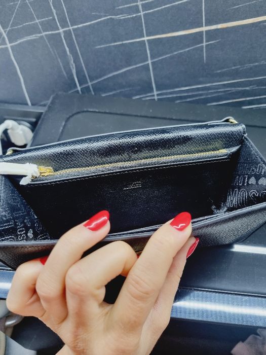 Малка кожена чантичка Love Moschino