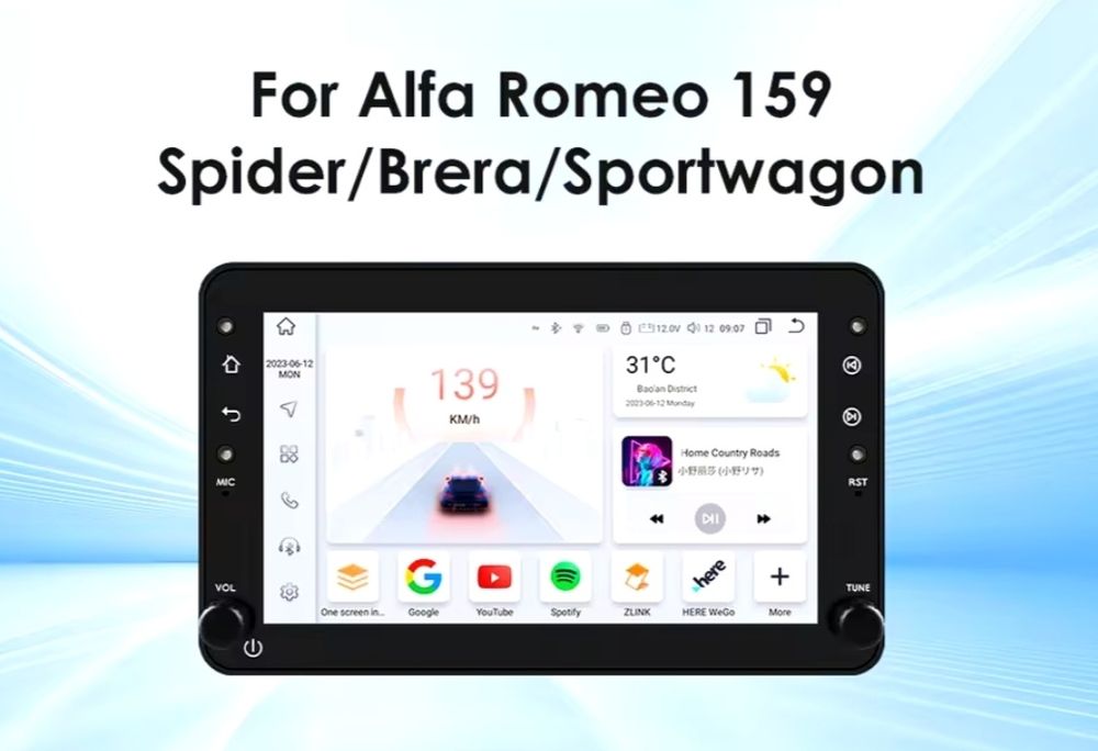 Alfa Romeo 159 мултимедия Android GPS Навигация Carplay Android auto