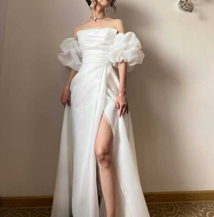 Продаю красивое, легкое белое свадебное платье (и на узату)