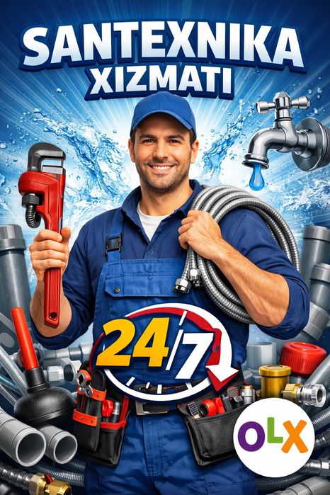 Santexnik xizmati 24/7 Сантехник хизмати
