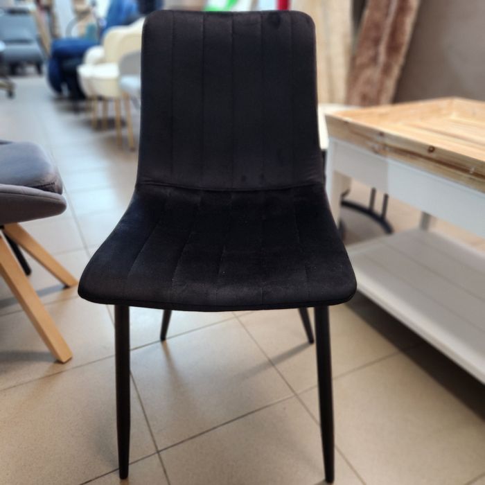 SS30! NOU Set 4 scaune catifea neagra