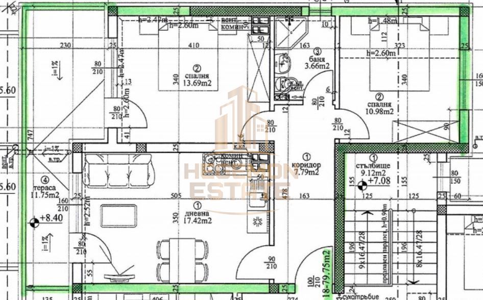3-стаен в Варна-Виница площ 94 цена 141105