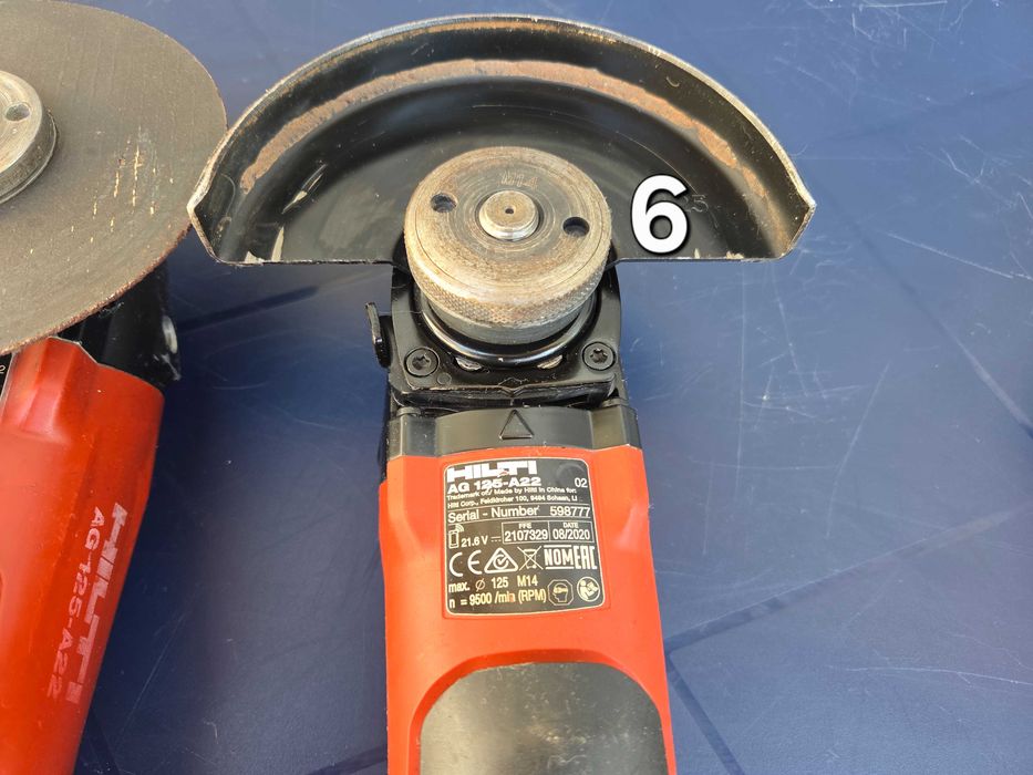 ПРОФЕСИОНАЛНИ Акумулаторни Ъглошлайфи HILTI 22V (125 мм) - ОТЛИЧЕН