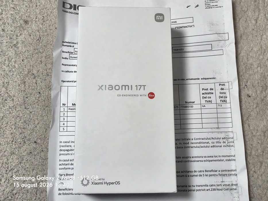 Xiaomi 17T -256 GB / 12 GB Ram Violet - SIGILAT - Factura si Garantie 2 ani!