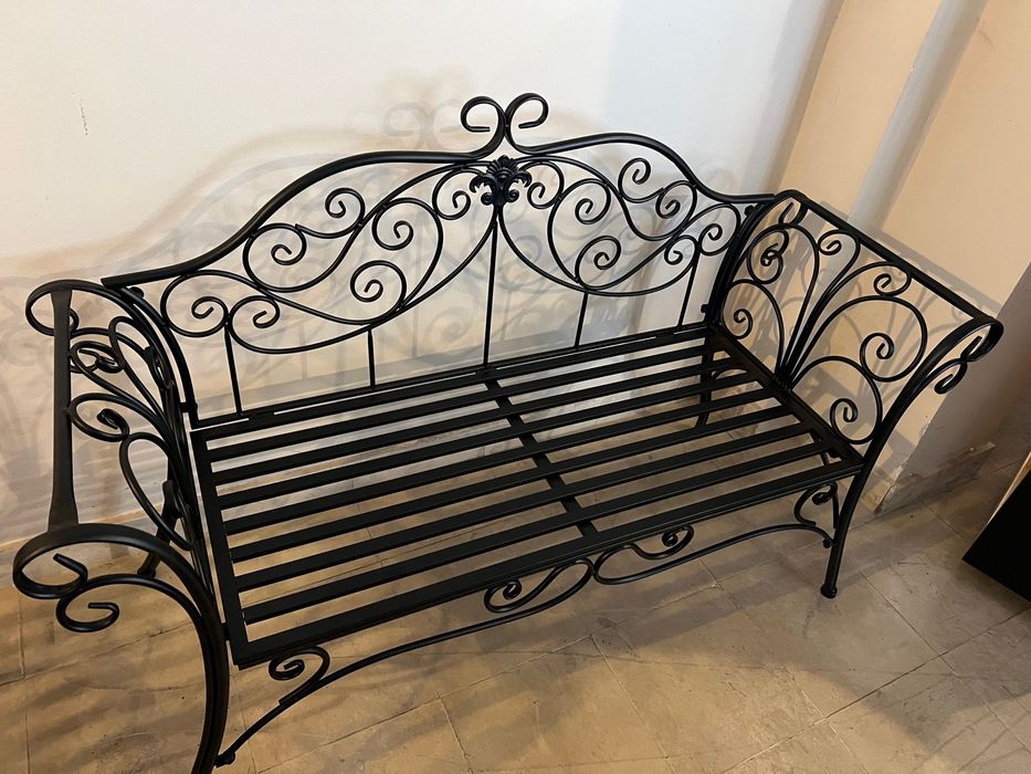 Градинска пейка метална. MC0086BK-N