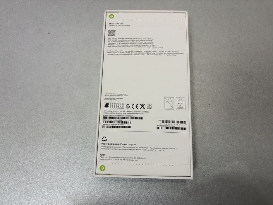 Iphone 17 Pro Max, 256 gb, Deep Blue, nou la cutie