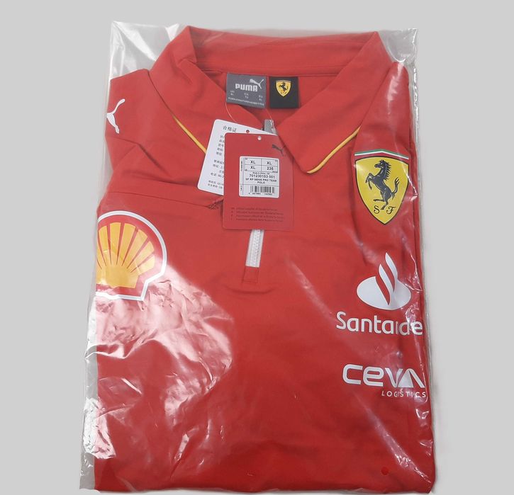 Puma Scuderia Ferrari F1 Team Pro - Оригинална мъжка тениска с яка