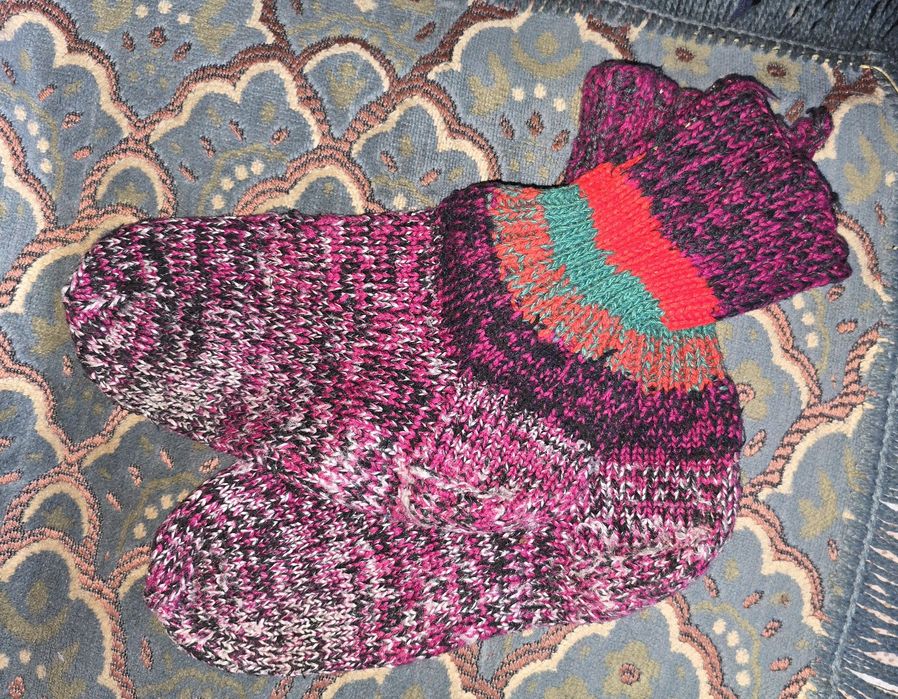 Носки шерстьяные вязаные