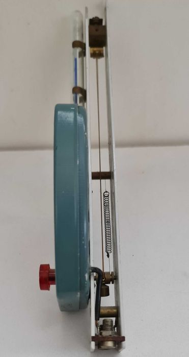 Стар метален хигрометър и термометър WSZ Kraukow Poland