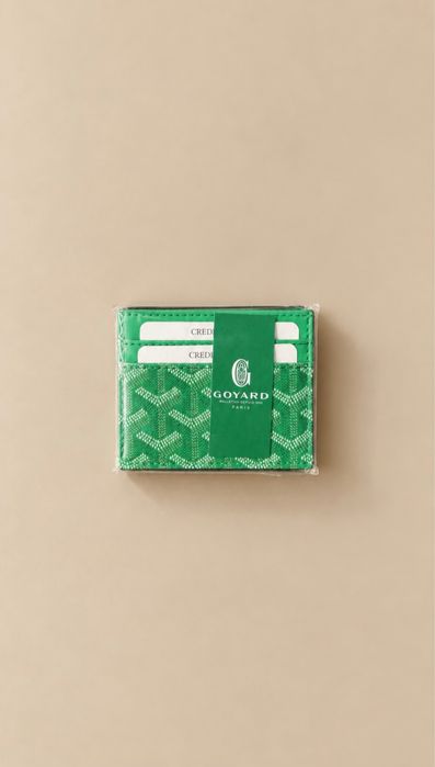 Зелен card holder Goyard