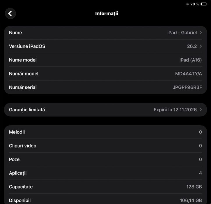 iPad A16 128GB Apple